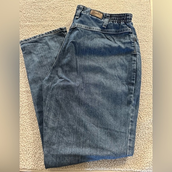 VTG lee side elastic at the waist mom jeans size 18W - Picture 1 of 7